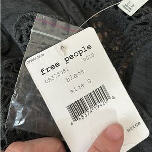 Free People Black Lace Bra Intricate Design